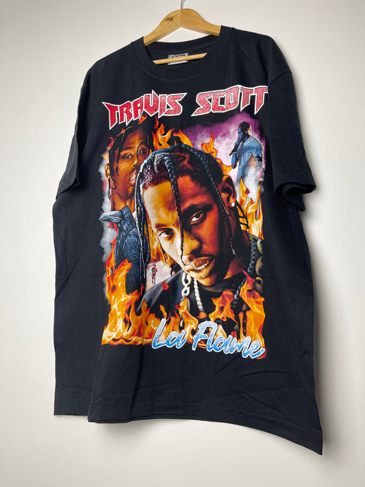 Vintage Style Travis Scott "LA FLAME" Graphic T-shirt