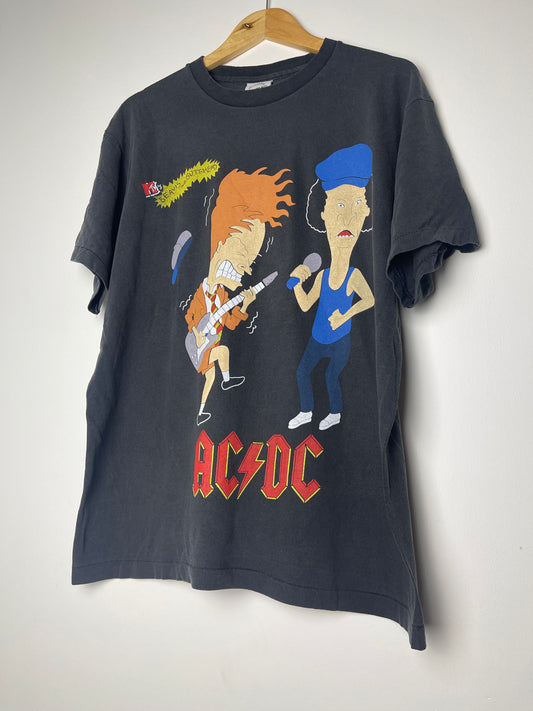 Vintage Style AC/DC Beavis and Butt-Head Graphic T-shirt - X Large