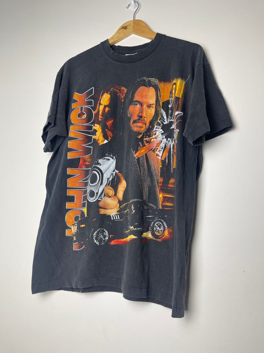 Vintage Style John Wick Gun Graphic T-shirt - X Large