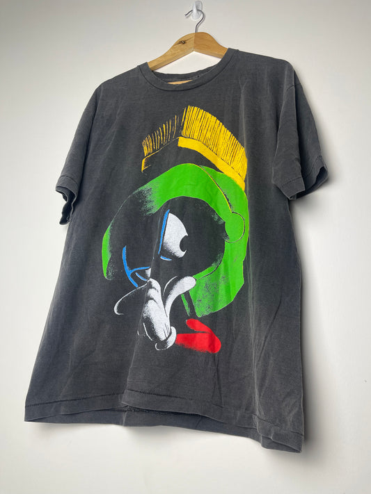 Vintage Style Marvin The Martian Pistol Graphic T-shirt - X Large