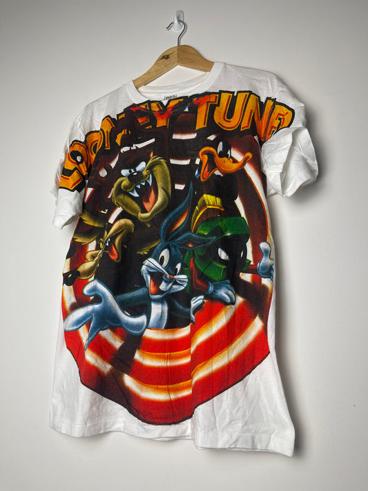 Vintage Style Looney Tunes Logo Graphic T-shirt - Large
