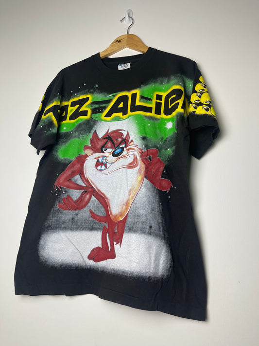 Vintage Style Taz-Man Alien Graphic T-shirt - Large