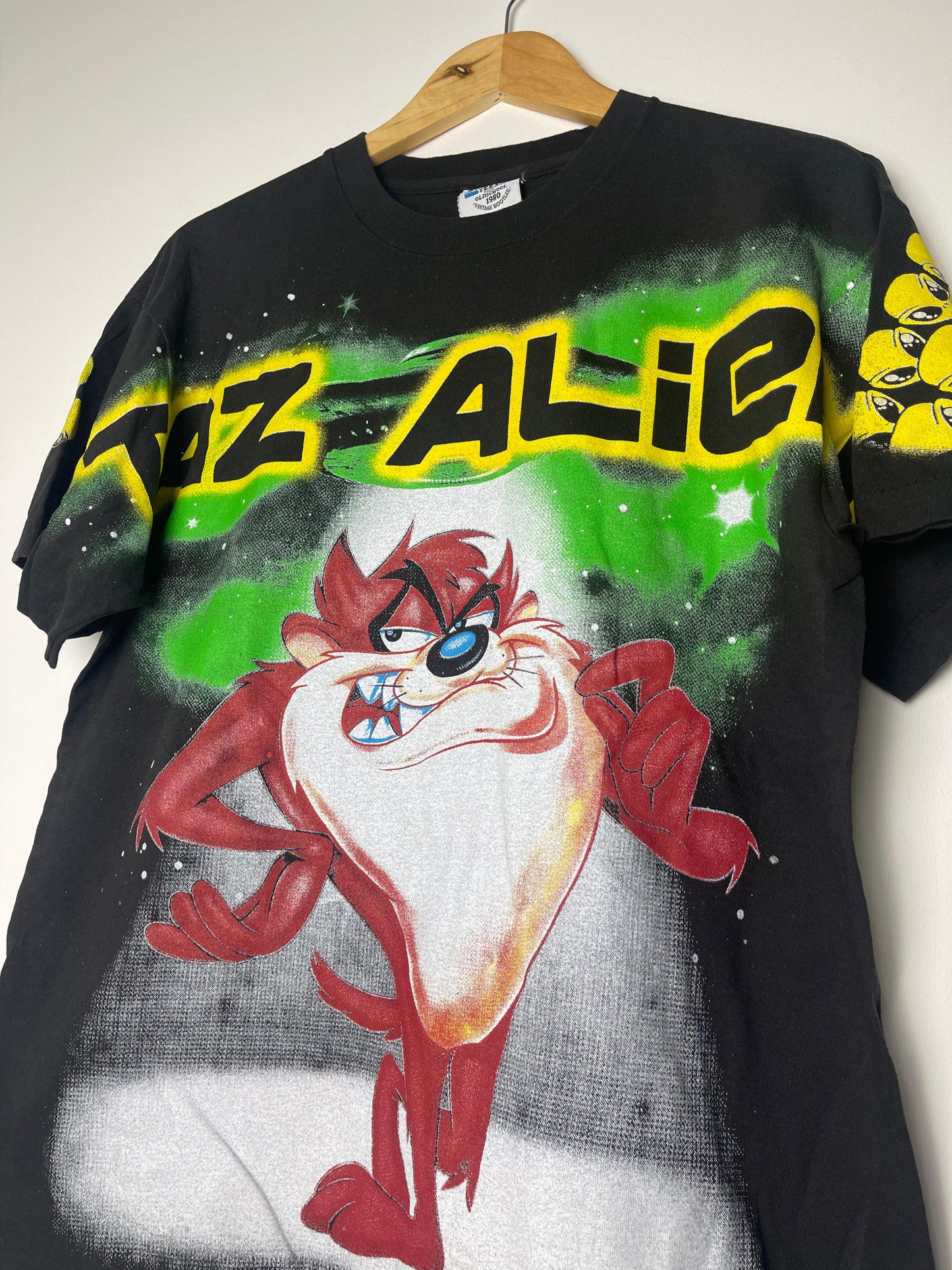 Vintage Style Taz-Man Alien Graphic T-shirt - Large