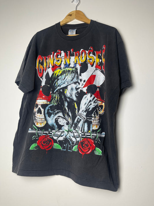 Vintage Style Guns N Roses Mic T-shirt - X Large