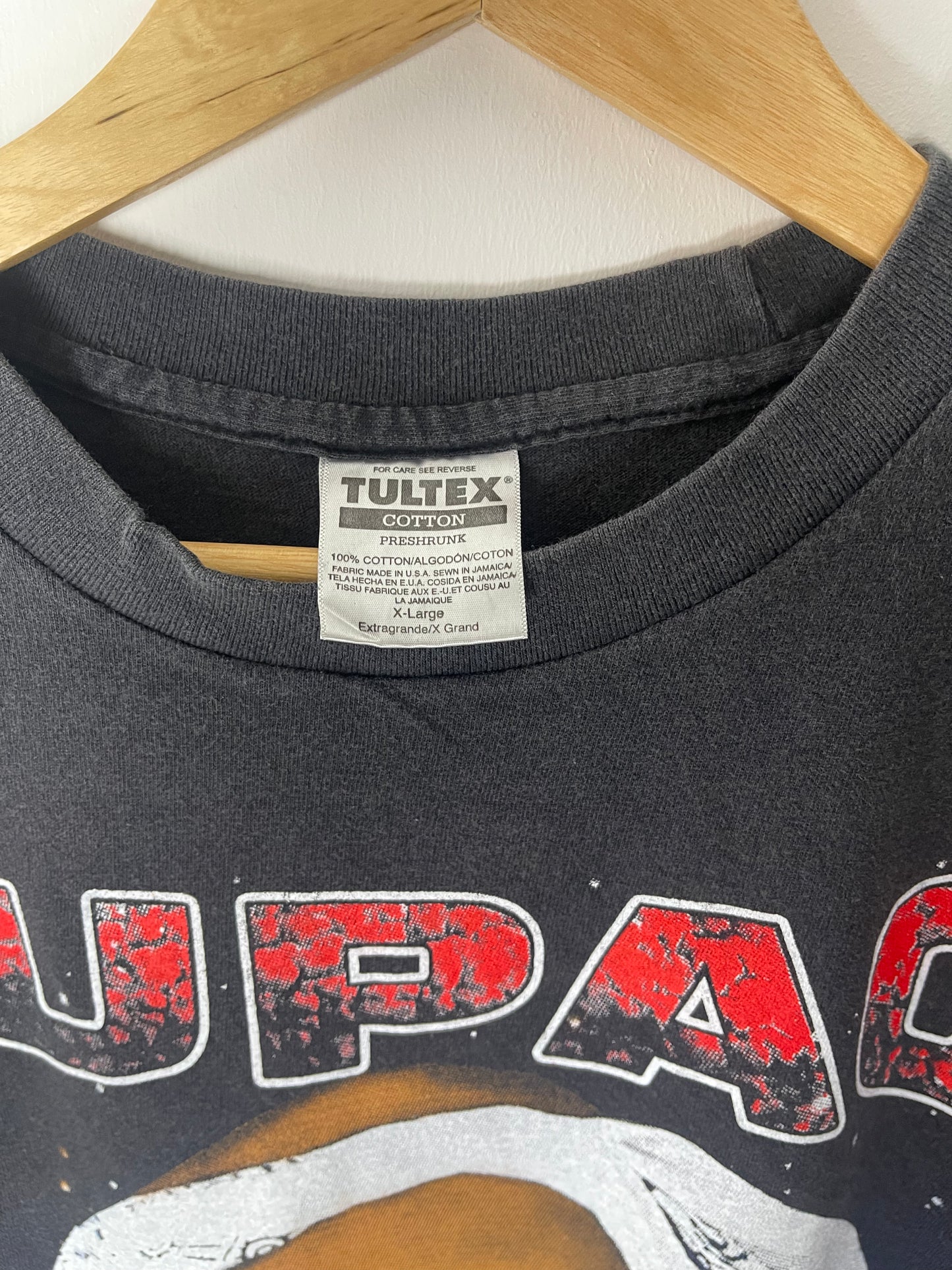 Vintage Style Tupac Shakur Graphic T-shirt - X Large