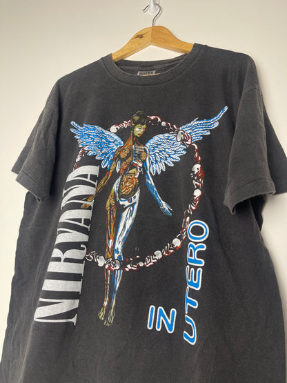 Vintage Style Nirvana Angel Graphic T-shirt - X Large