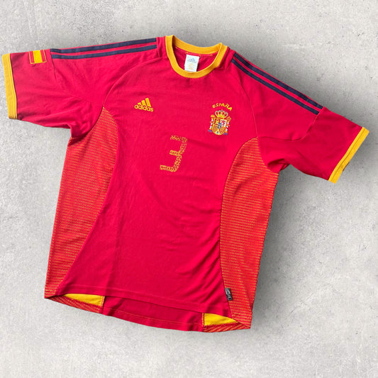 Retro Adidas Spain National Football Jersey - Large